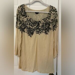 Anthropologie Deletta brand peasant blouse size large